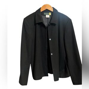 Black Button Blazer Wool Jacket Coat by Harve Bernard
Vintage Women’s